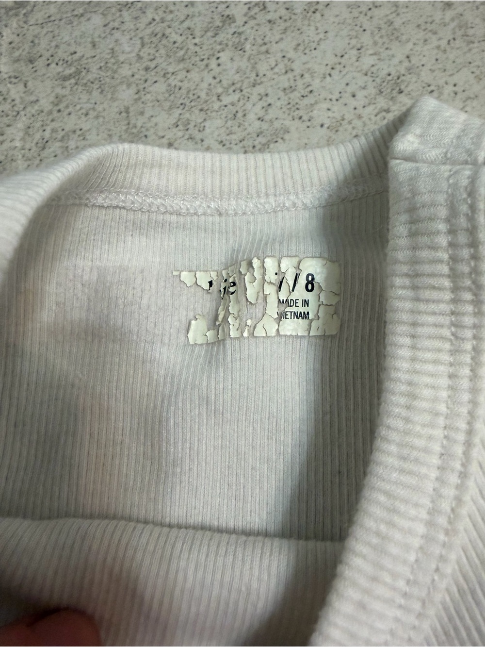 Girls' White Ribbed Tank & Button Cami Set - Picture 6 of 6